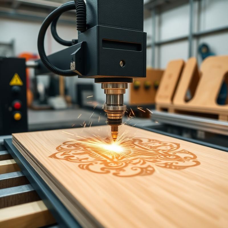 CNC cutting machine creating precision cuts on MDF panel