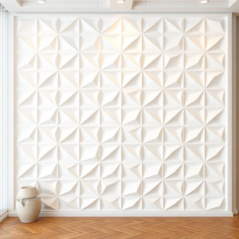 Modern MDF wall panel with geometric 3D pattern for interior design